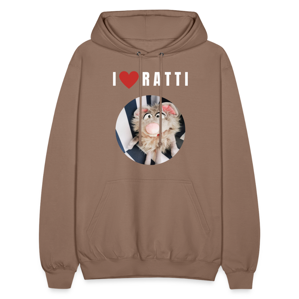 Unisex Hoodie - I love Ratti - Mokka