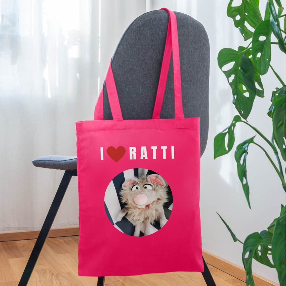 Stoffbeutel - I love Ratti - Azalea