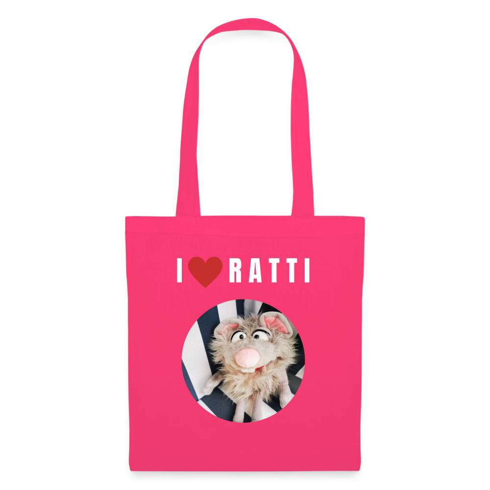 Stoffbeutel - I love Ratti - Azalea