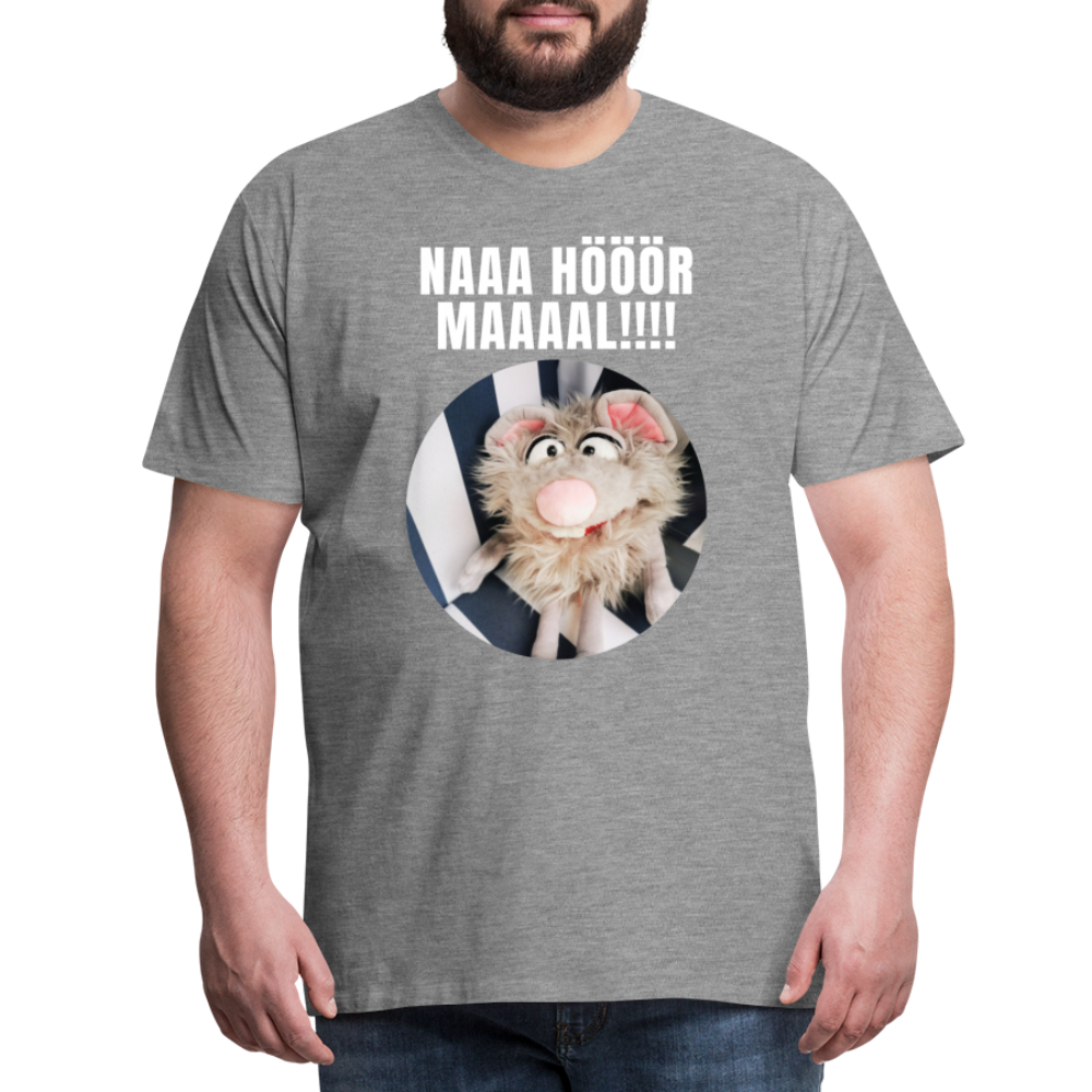 Männer Premium T-Shirt - Na hör mal! - Grau meliert