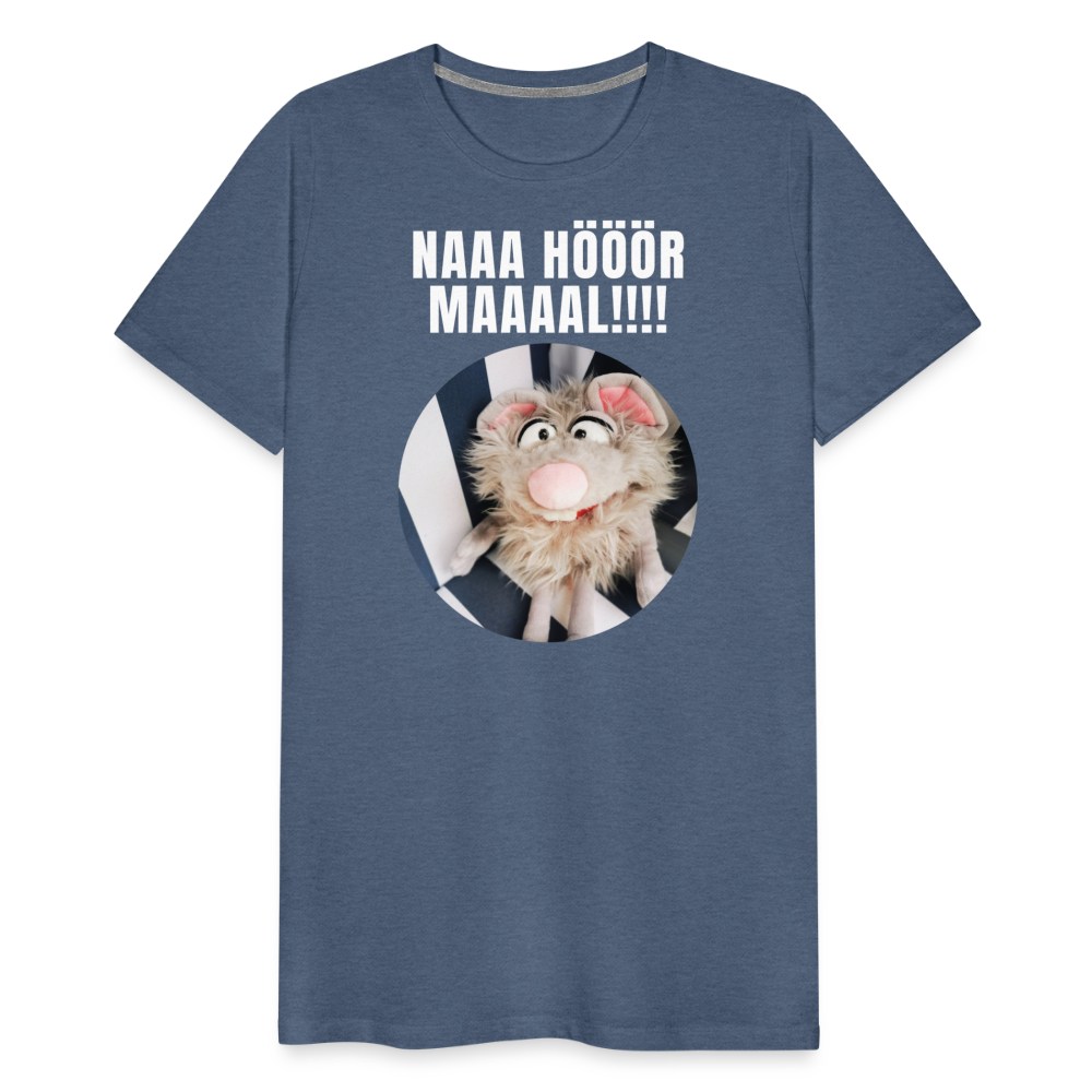 Männer Premium T-Shirt - Na hör mal! - Blau meliert