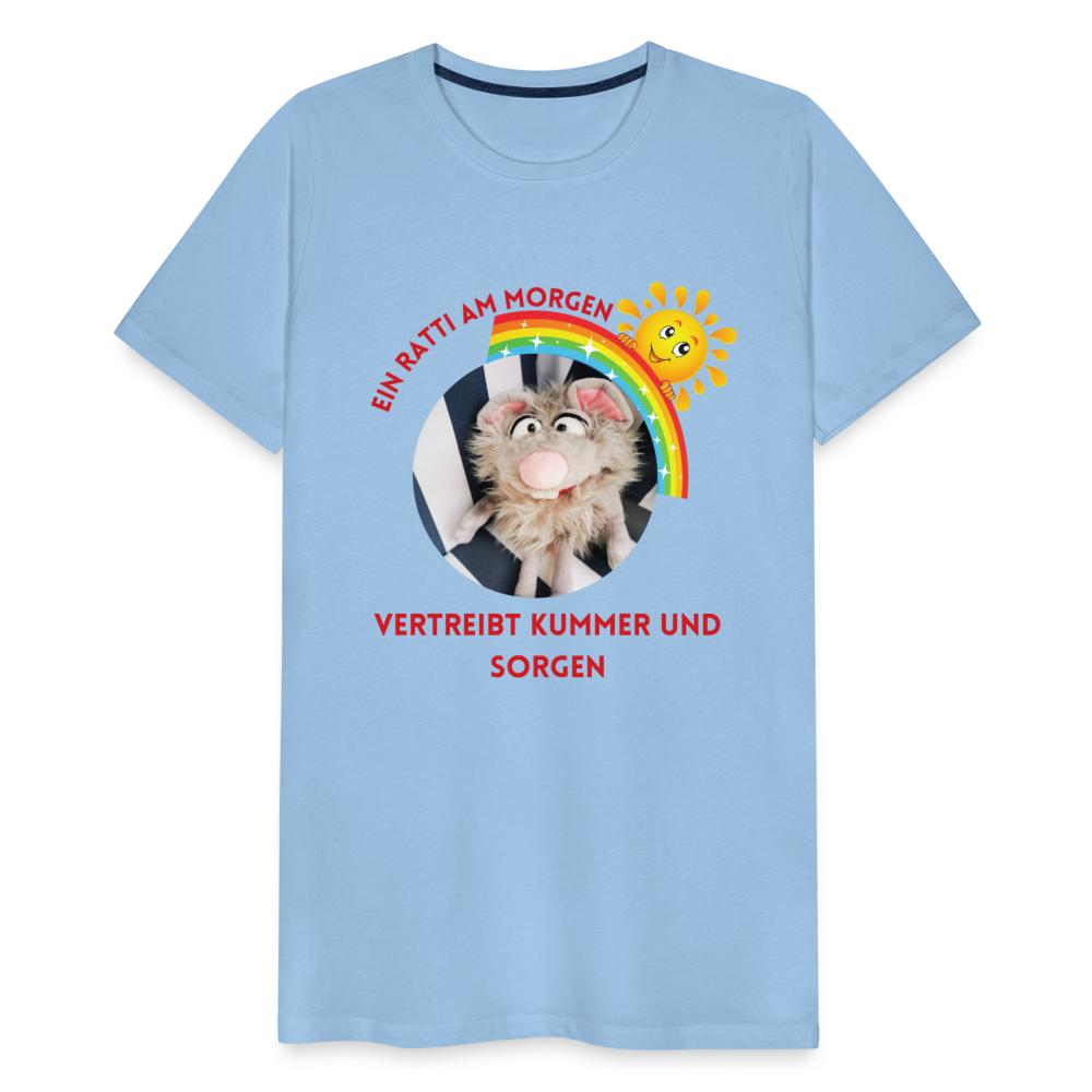 Männer Premium T-Shirt - Ratti am Morgen - Sky