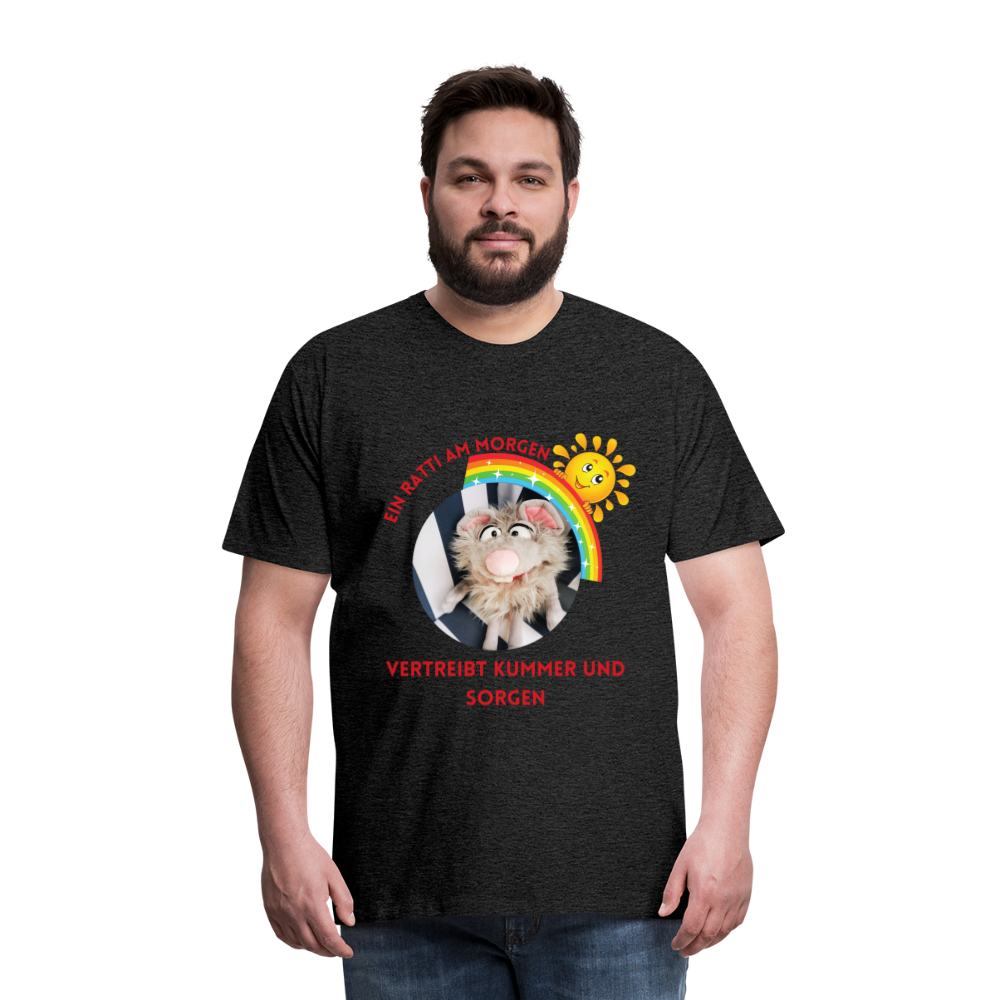 Männer Premium T-Shirt - Ratti am Morgen - Anthrazit