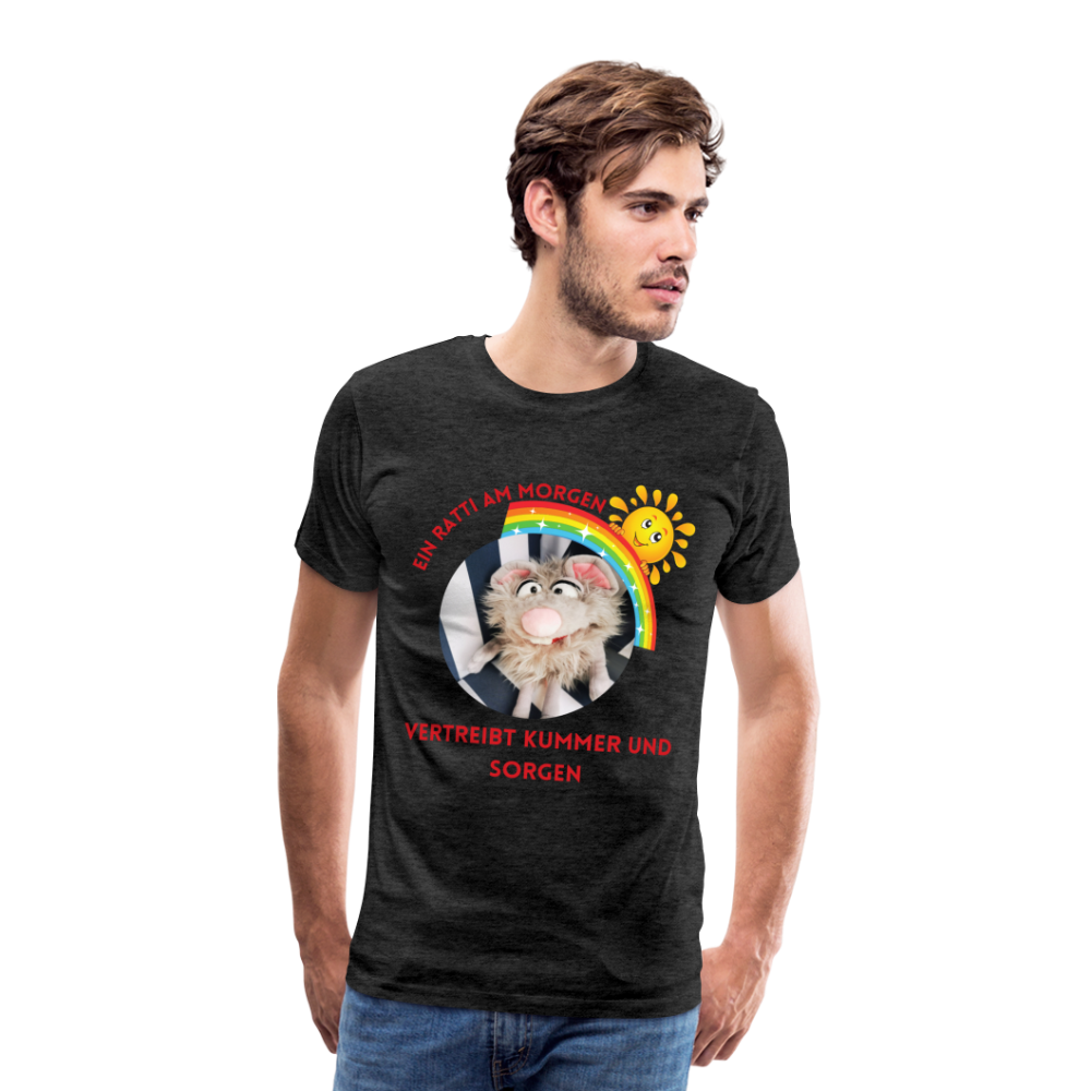 Männer Premium T-Shirt - Ratti am Morgen - Anthrazit