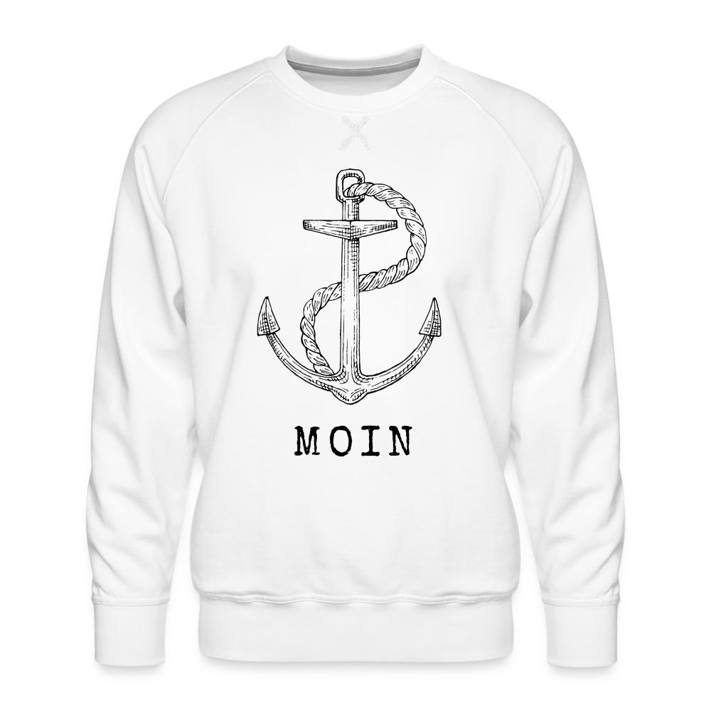 Männer Premium Pullover - Moin - weiß