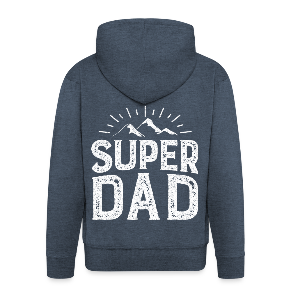Männer Premium Kapuzenjacke - Super DAD - Jeansblau