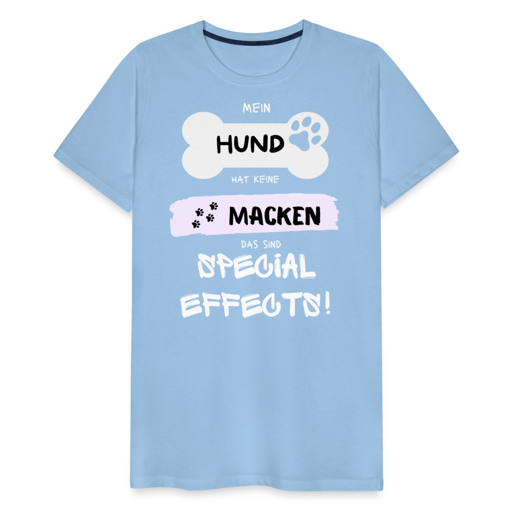 Männer Premium T-Shirt - Hund macken - Sky