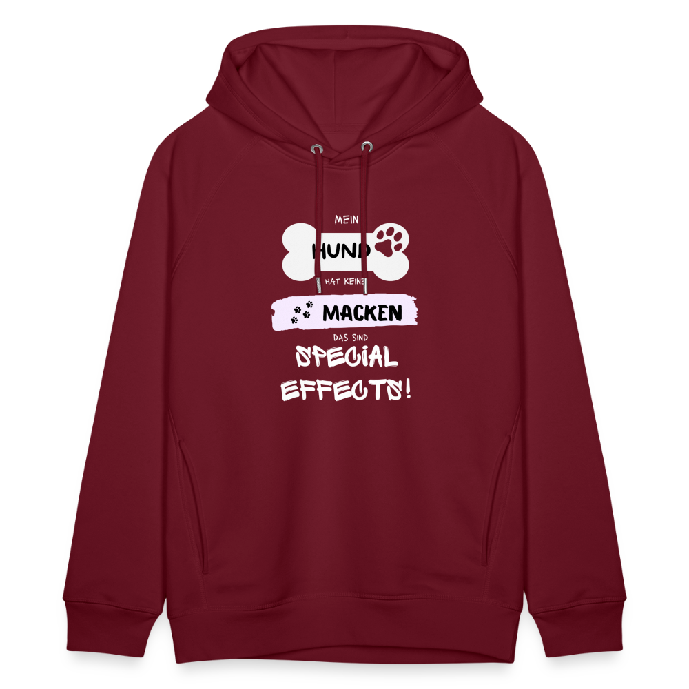 Unisex Bio-Hoodie von Stanley & Stella - Hund macken - Burgunderrot