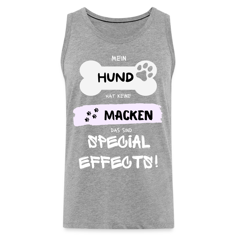 Männer Premium Tank Top - Hund macken - Grau meliert