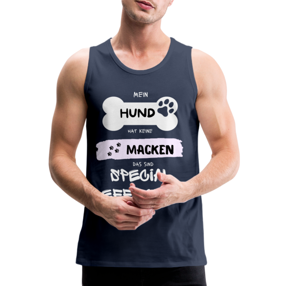Männer Premium Tank Top - Hund macken - Navy
