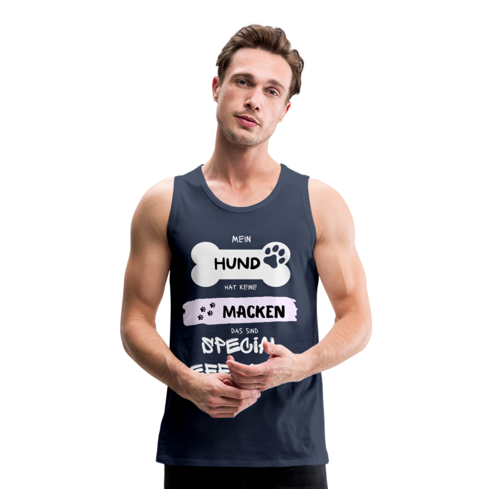 Männer Premium Tank Top - Hund macken - Navy