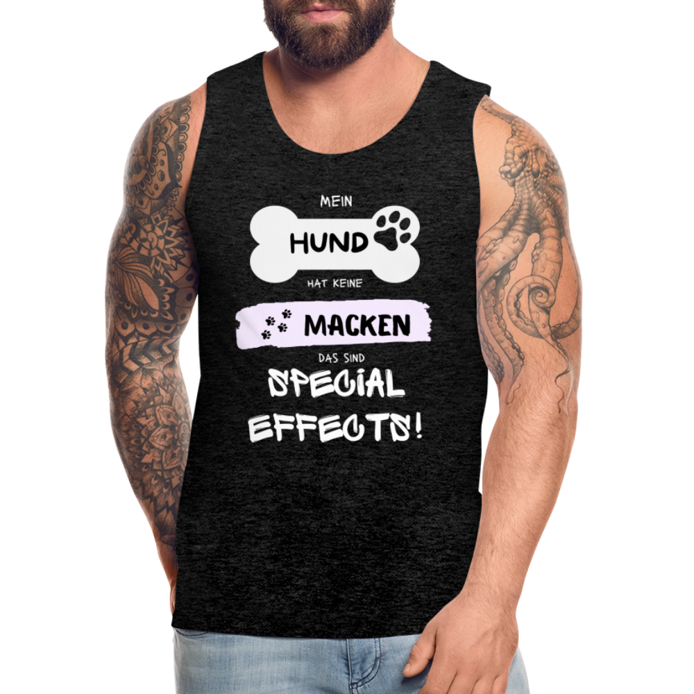 Männer Premium Tank Top - Hund macken - Anthrazit