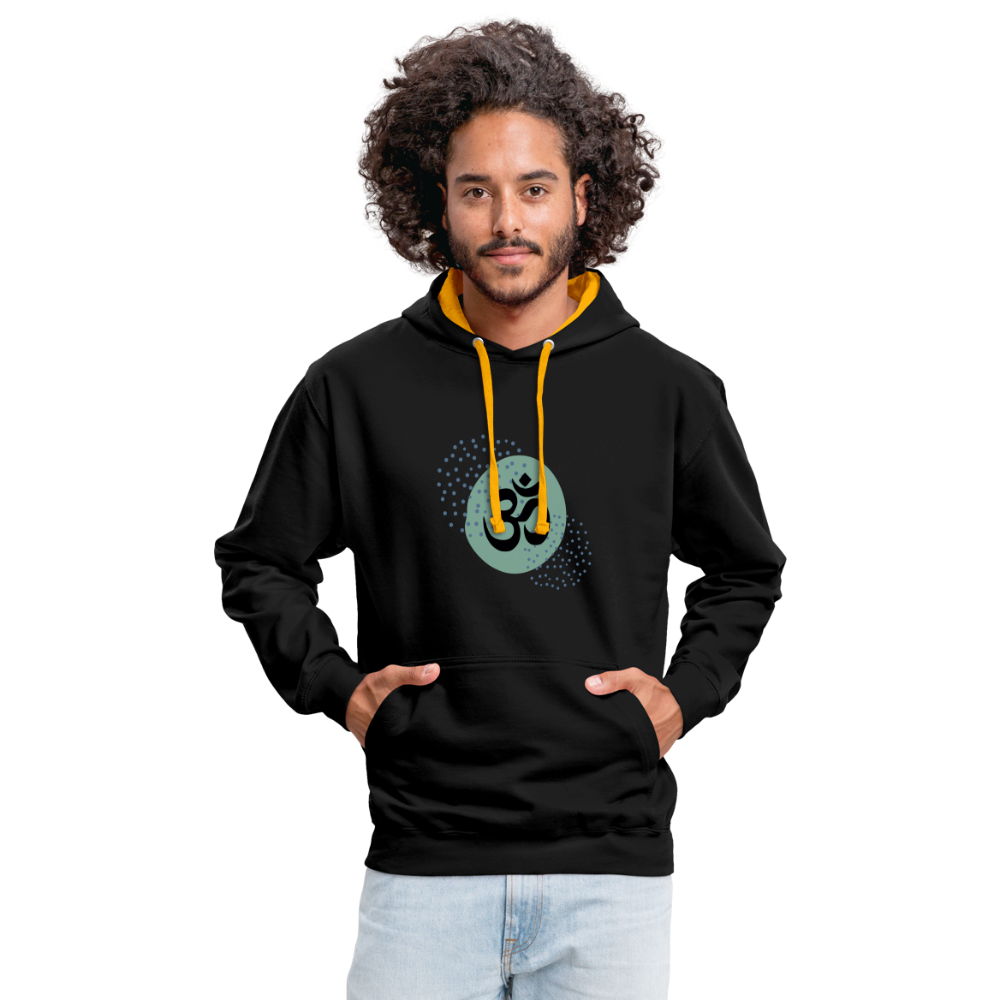 Kontrast-Hoodie - Yoga - Schwarz/Gold