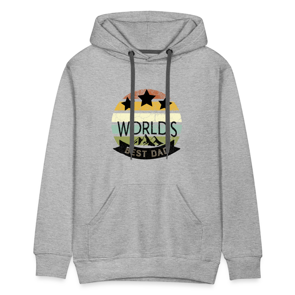 Men’s Premium Hoodie - Best Dad - Grau meliert
