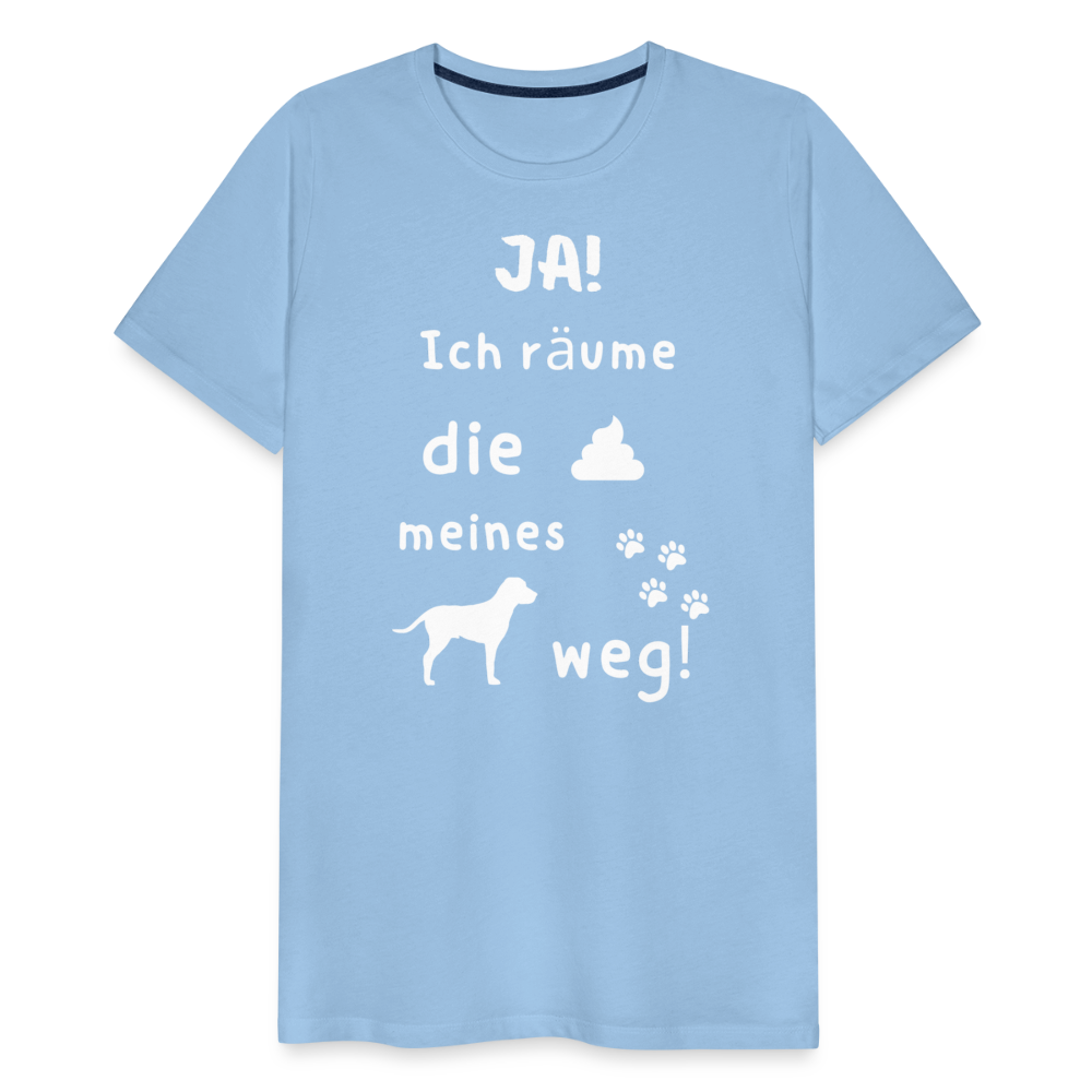 Männer Premium T-Shirt - Hund Spruch - Sky