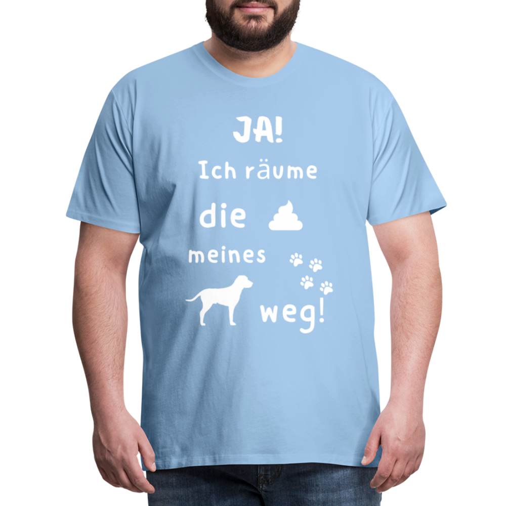 Männer Premium T-Shirt - Hund Spruch - Sky