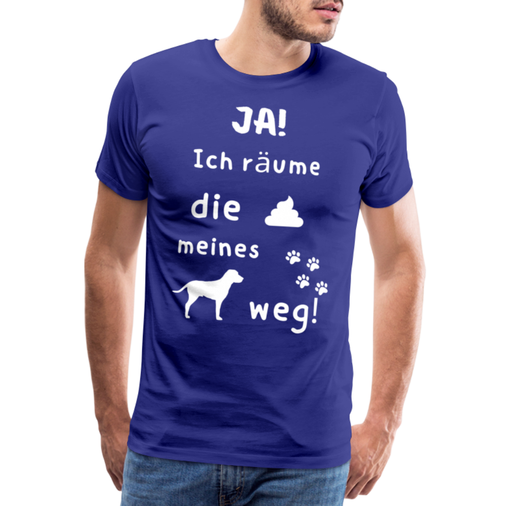 Männer Premium T-Shirt - Hund Spruch - Königsblau