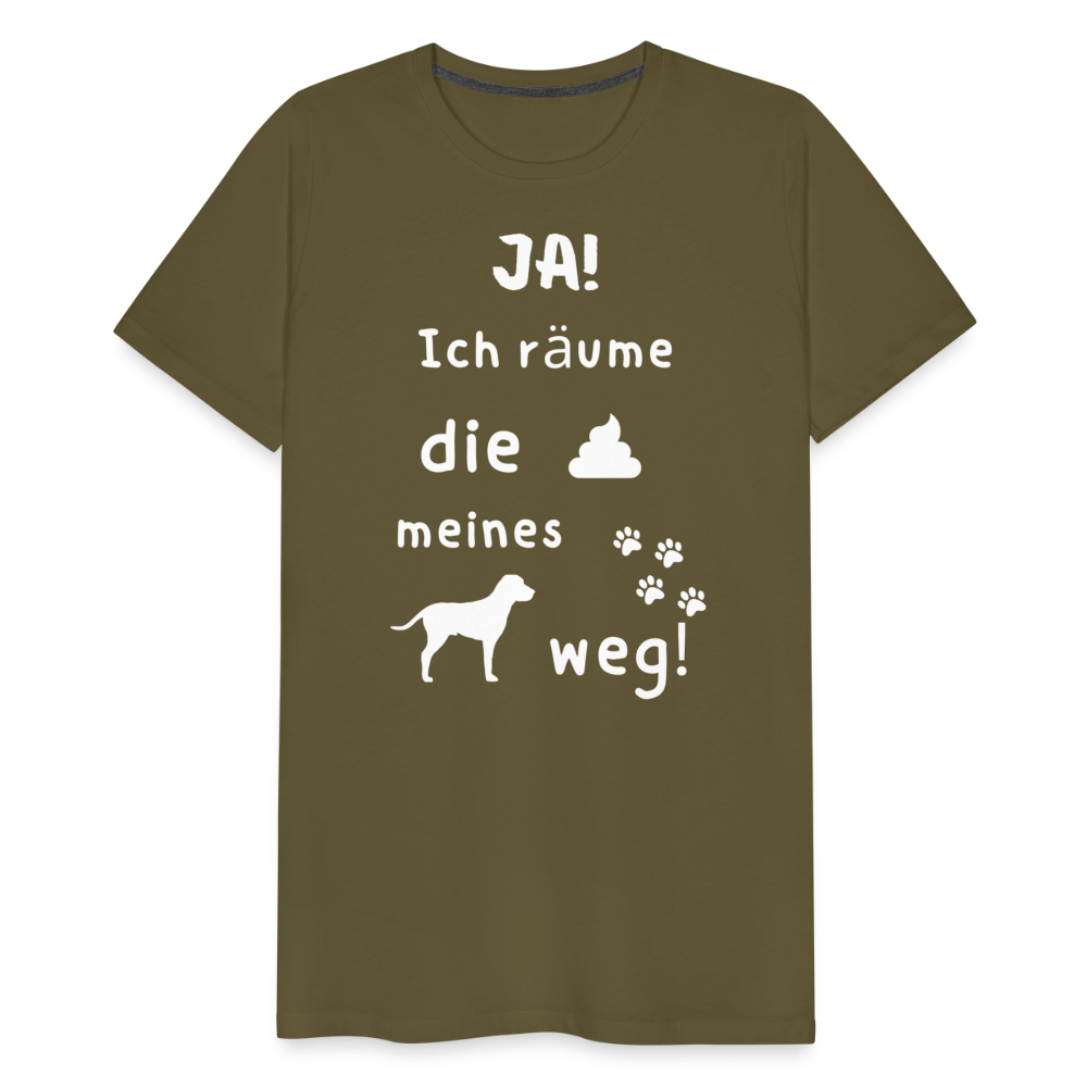 Männer Premium T-Shirt - Hund Spruch - Khaki