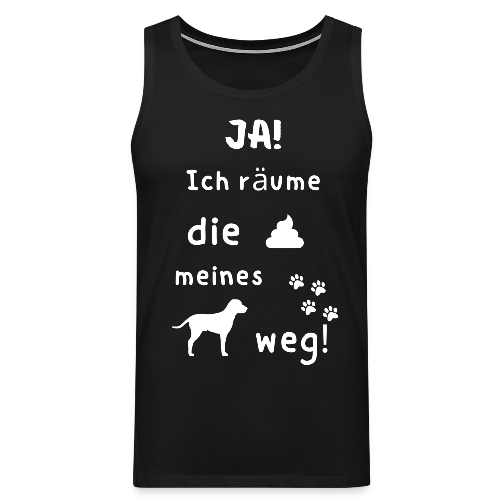 Männer Premium Tank Top - Hund Spruch - Schwarz