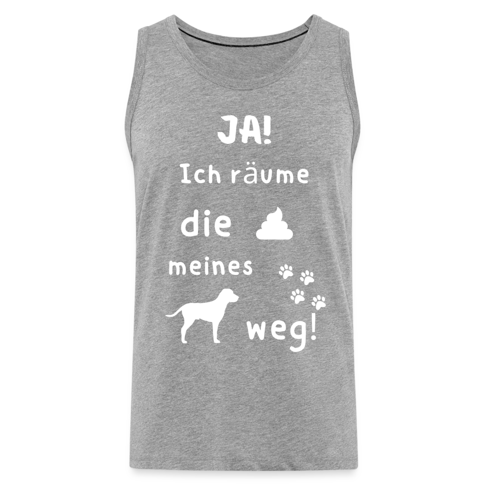 Männer Premium Tank Top - Hund Spruch - Grau meliert