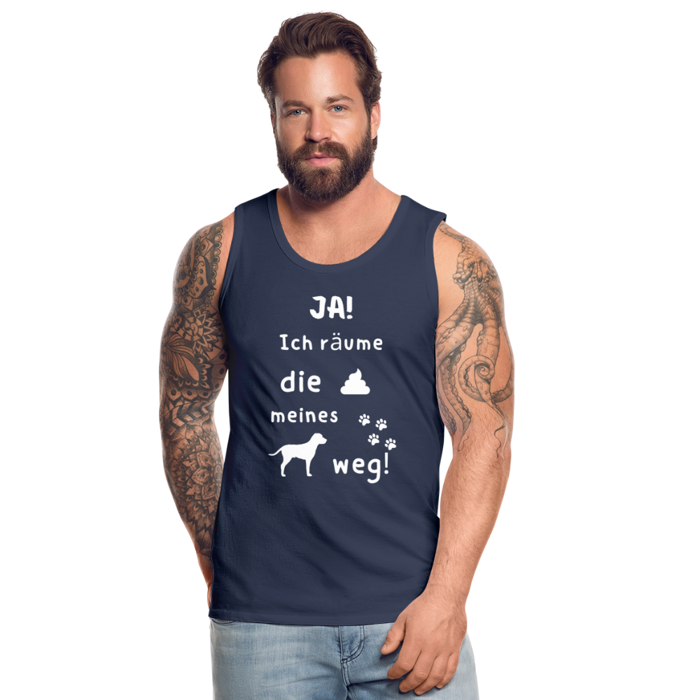 Männer Premium Tank Top - Hund Spruch - Navy