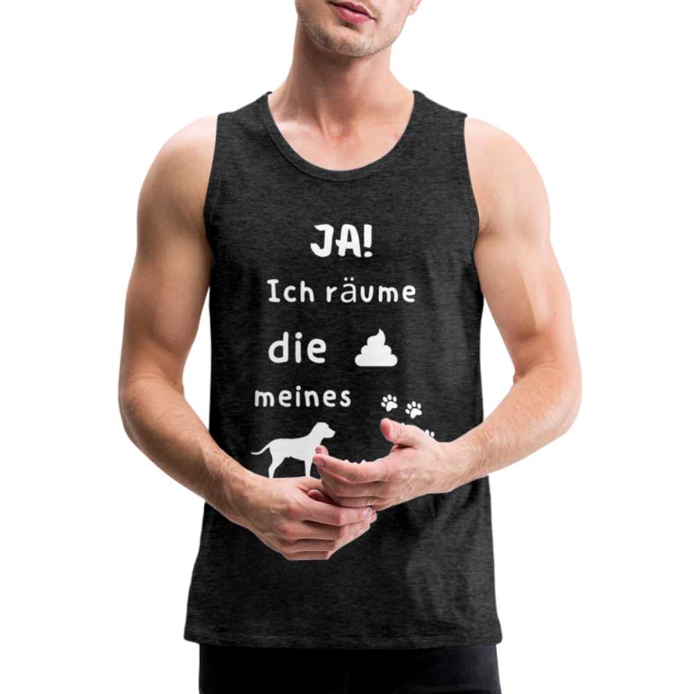 Männer Premium Tank Top - Hund Spruch - Anthrazit