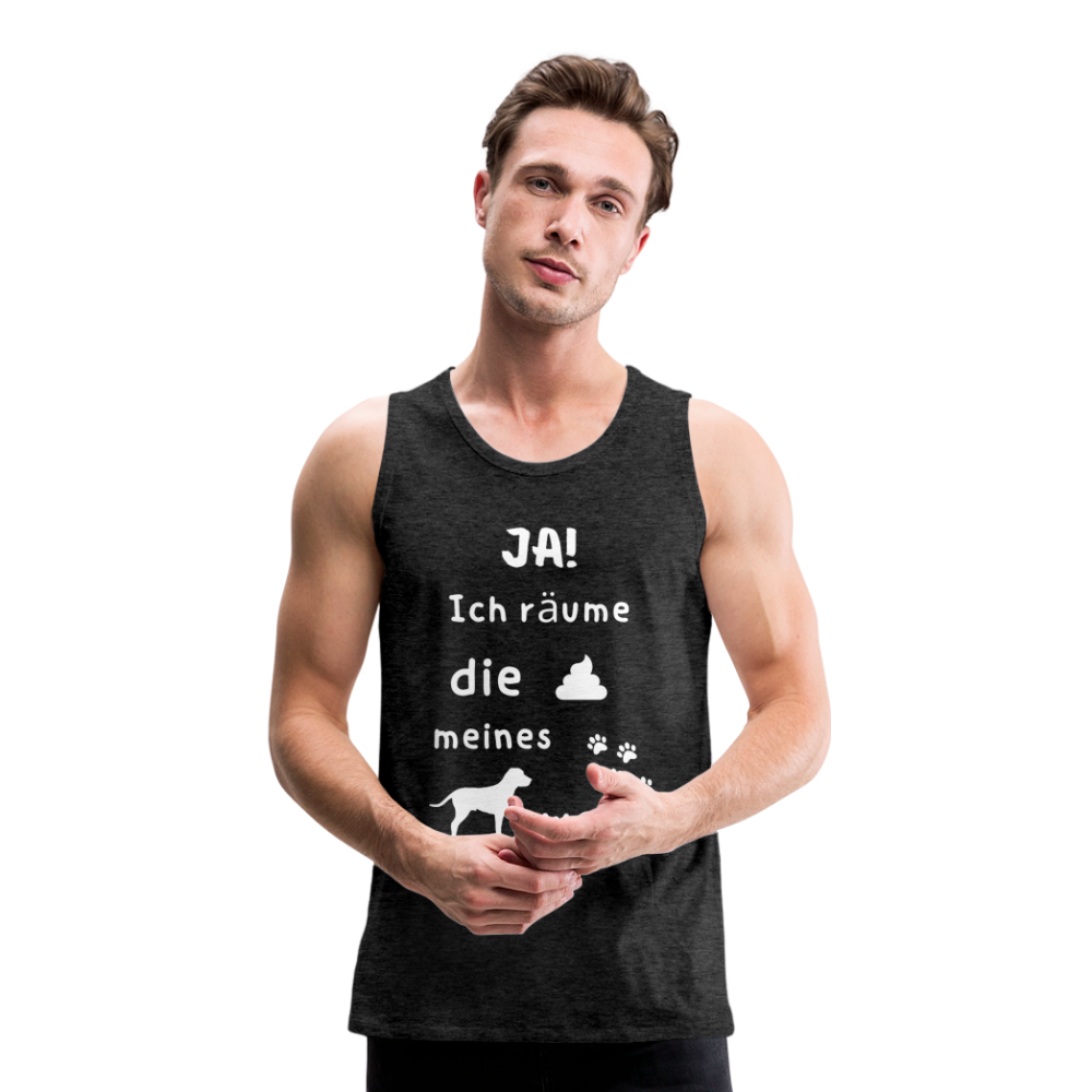 Männer Premium Tank Top - Hund Spruch - Anthrazit