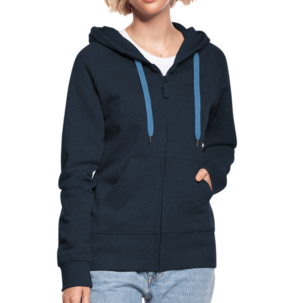 Frauen Premium Kapuzenjacke - LGBT Streifen - Navy