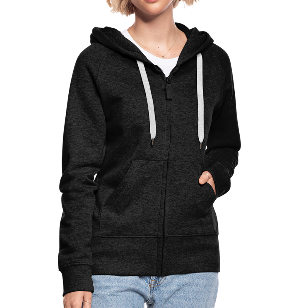 Frauen Premium Kapuzenjacke - LGBT Streifen - Anthrazit