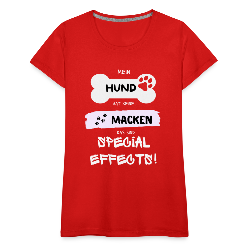 Frauen Premium T-Shirt - Hund Macken - Rot