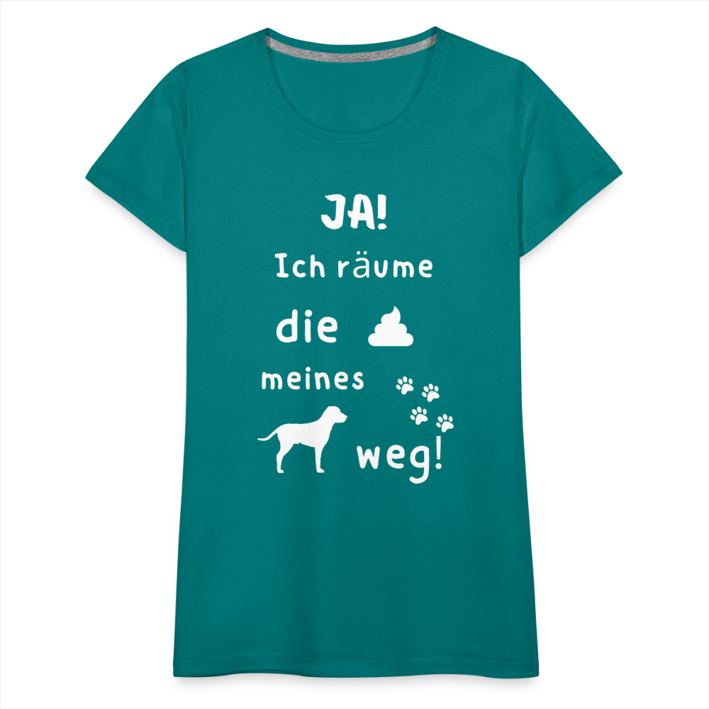 Frauen Premium T-Shirt - Hund Spruch - Divablau