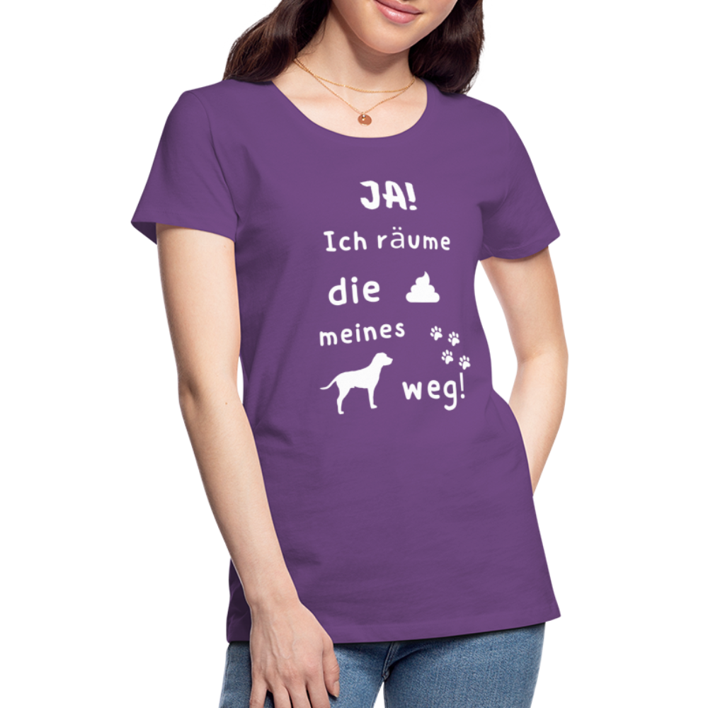 Frauen Premium T-Shirt - Hund Spruch - Lila