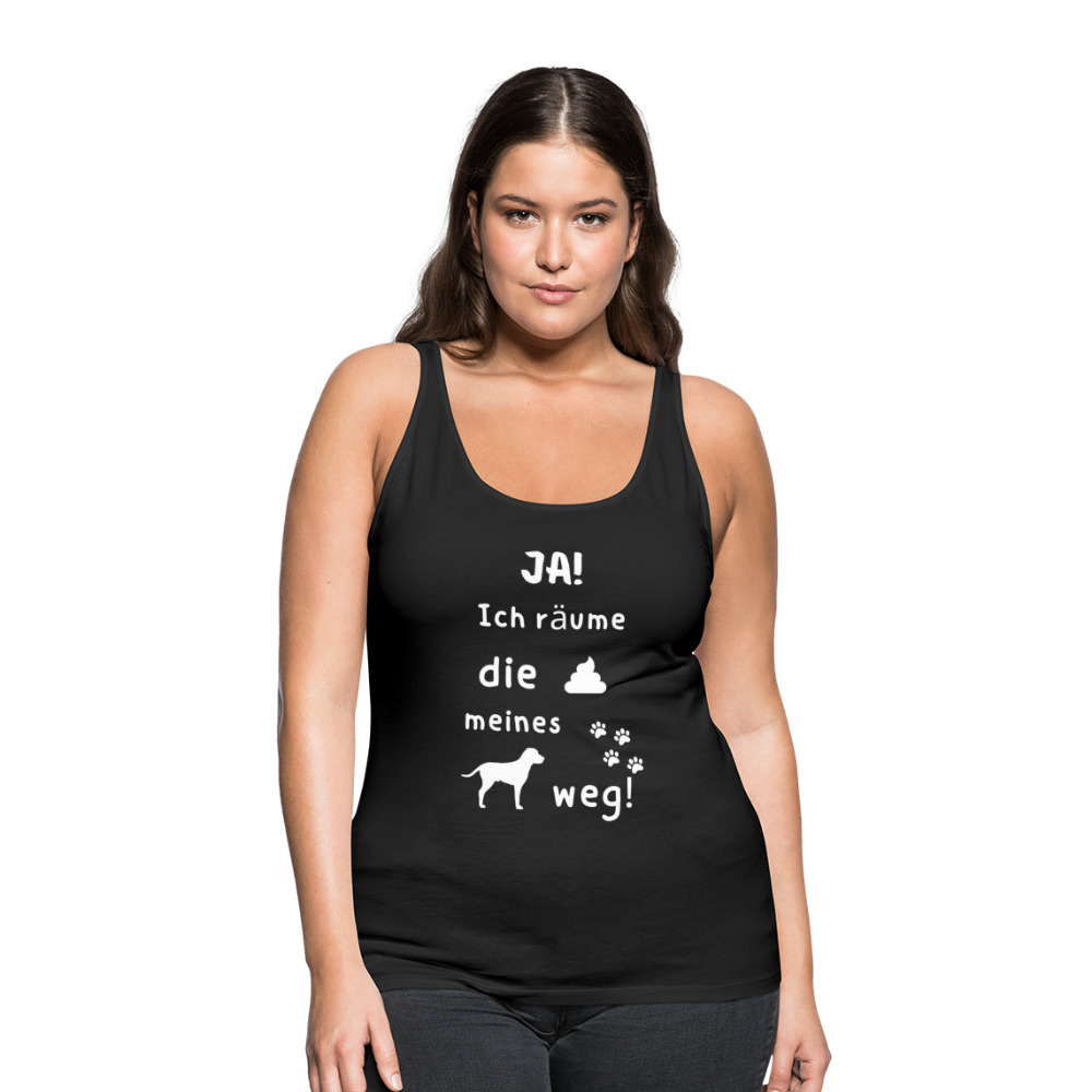Frauen Premium Tank Top - Hund Spruch - Schwarz