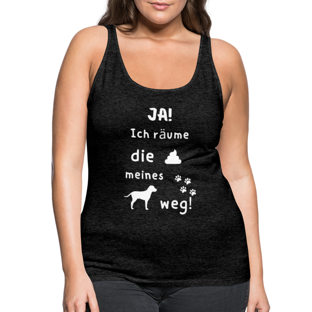 Frauen Premium Tank Top - Hund Spruch - Anthrazit
