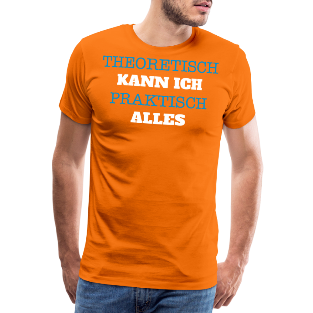 Männer Premium T-Shirt Kann ich - Orange