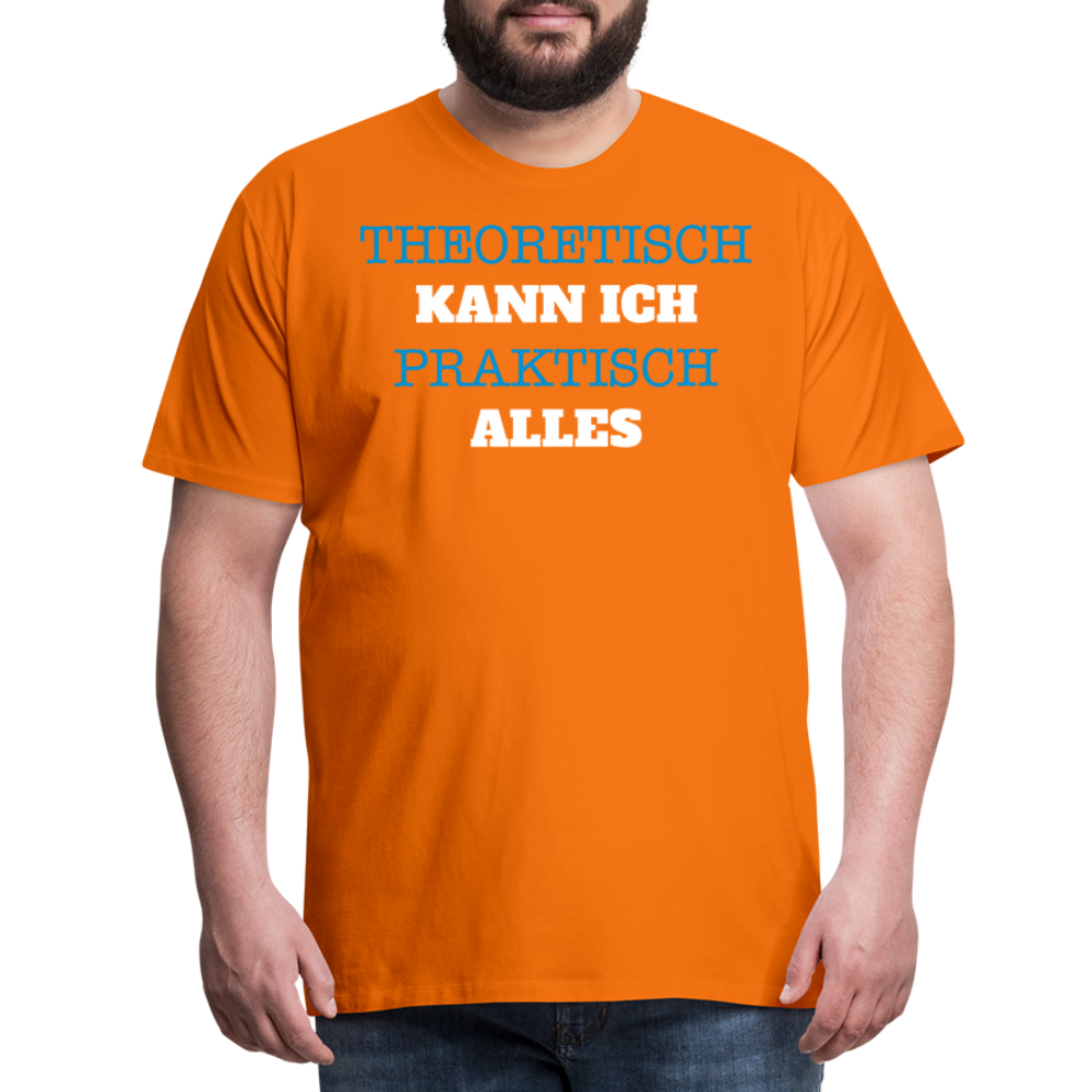 Männer Premium T-Shirt Kann ich - Orange