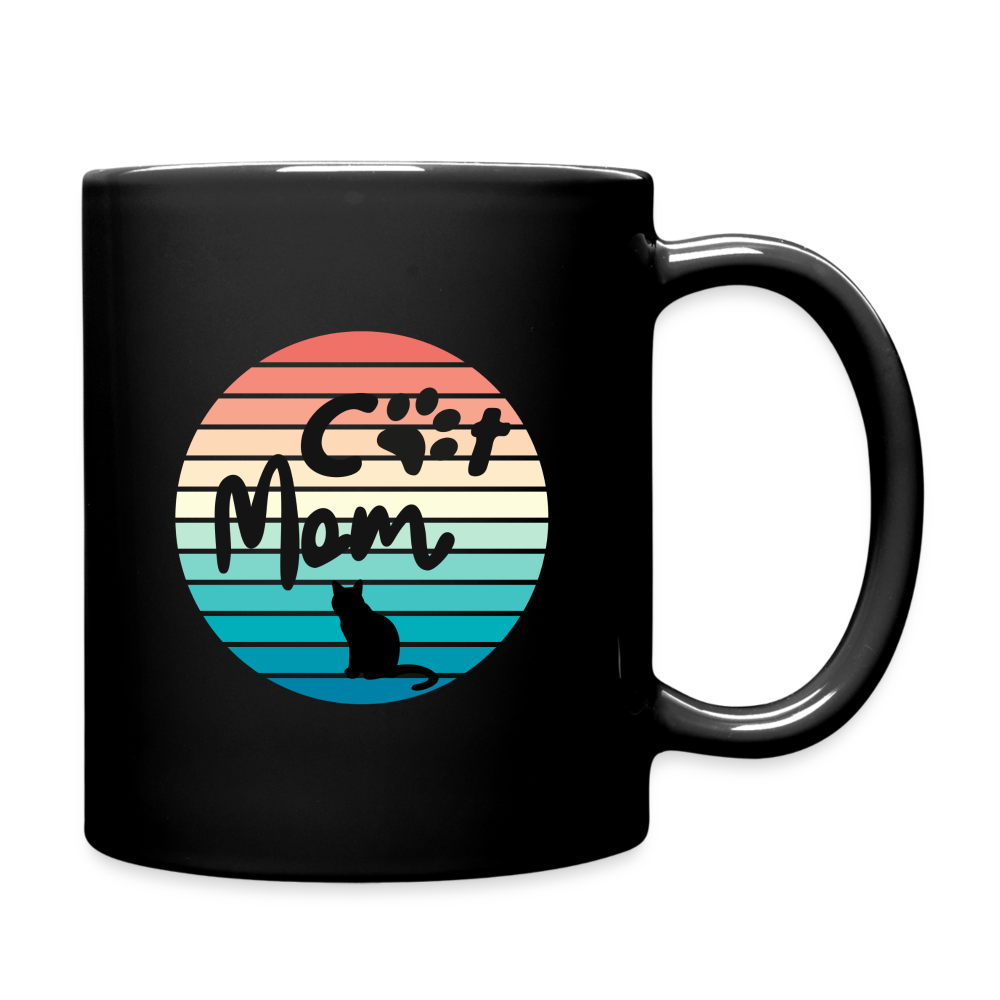 Tasse einfarbig - Cat Mom - Schwarz