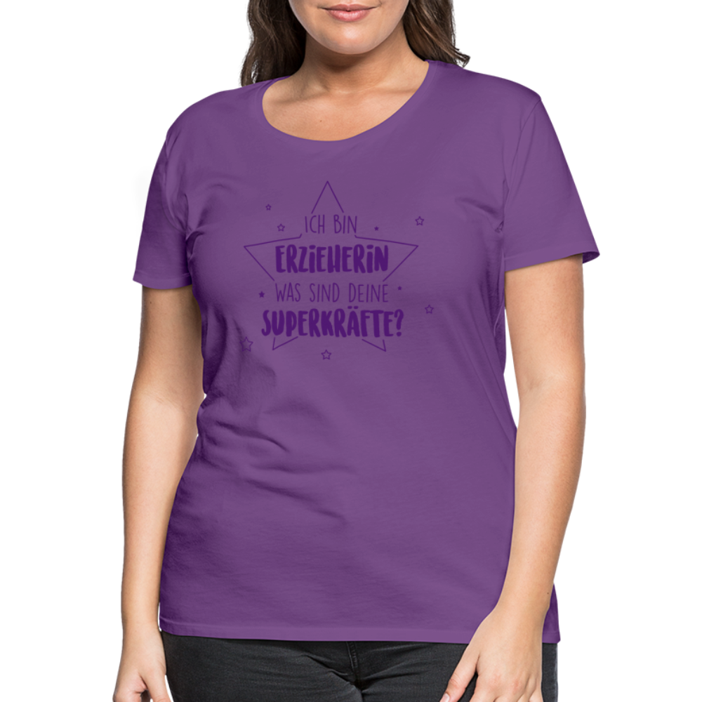 Frauen Premium T-Shirt - Superkräfte - Lila