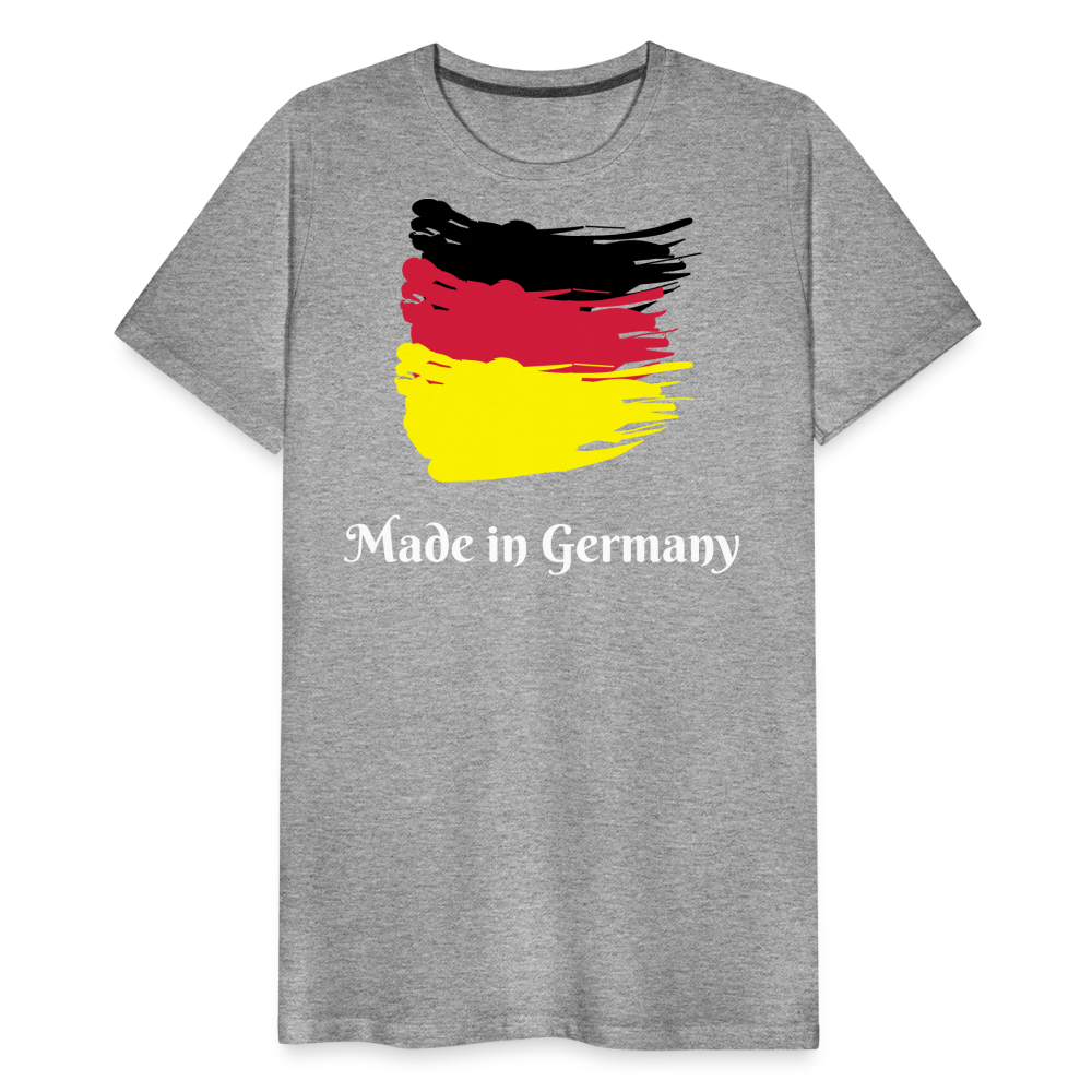 Männer Premium T-Shirt - Made in Germany Spruch Design - Grau meliert