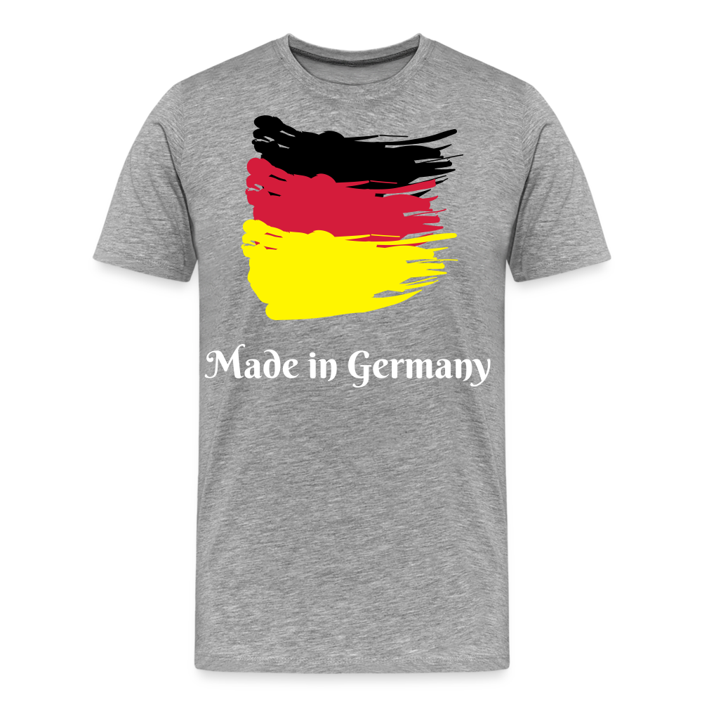 Männer Premium T-Shirt - Made in Germany Spruch Design - Grau meliert