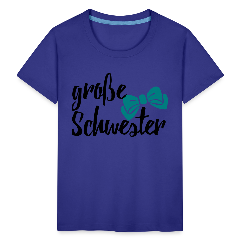 Kinder Premium T-Shirt - große Schwester Design - Königsblau