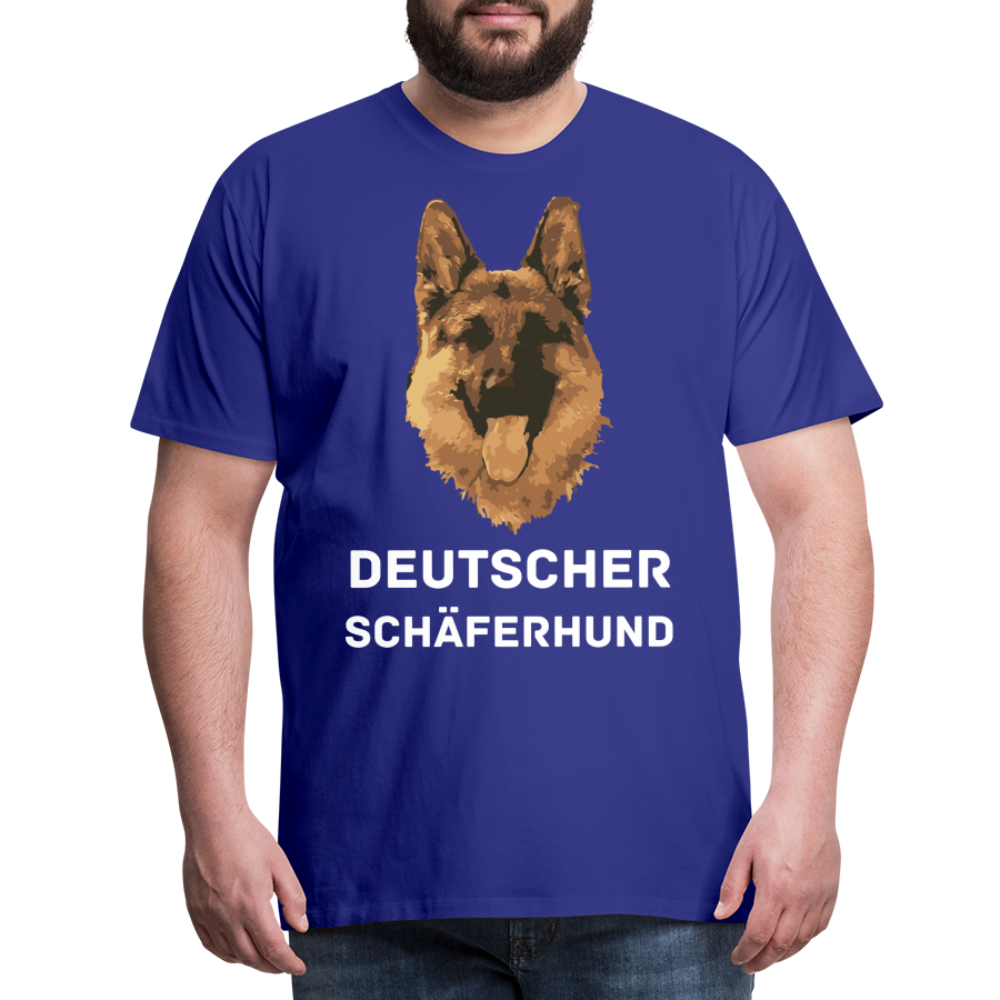 Männer Premium T-Shirt - Deutscher Schäferhund Design mit Text - personalisierbar - Königsblau