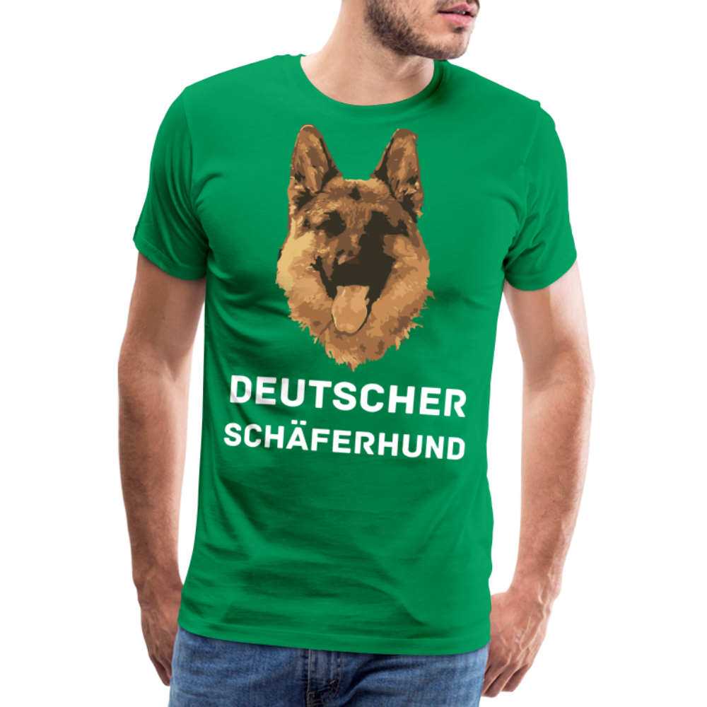 Männer Premium T-Shirt - Deutscher Schäferhund Design mit Text - personalisierbar - Kelly Green