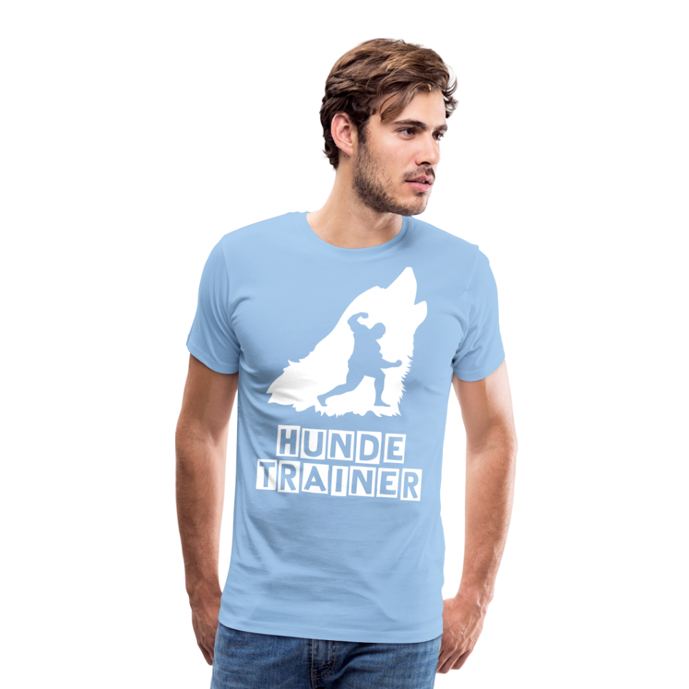 Männer Premium T-Shirt - Hundetrainer Design - Sky
