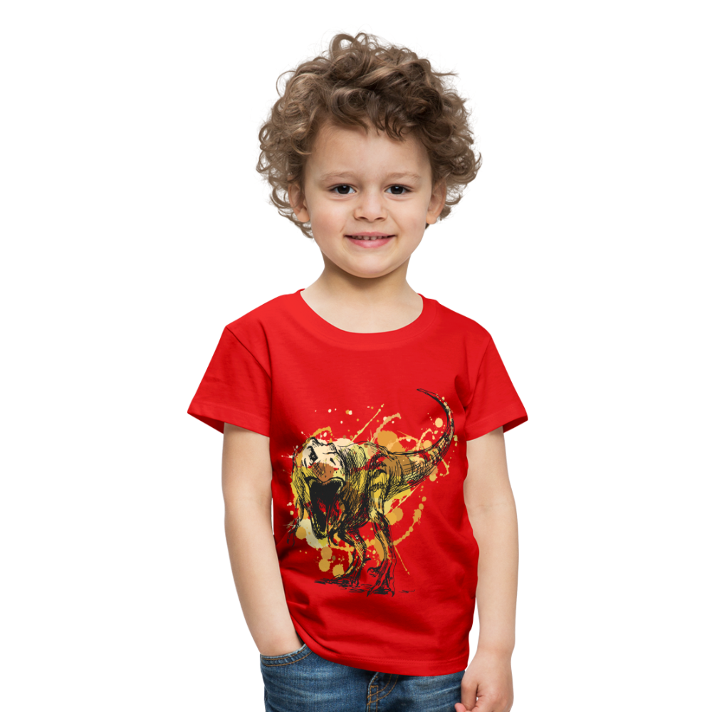 Kinder Premium T-Shirt - Dinosaurier- - T-Rex Design - Rot