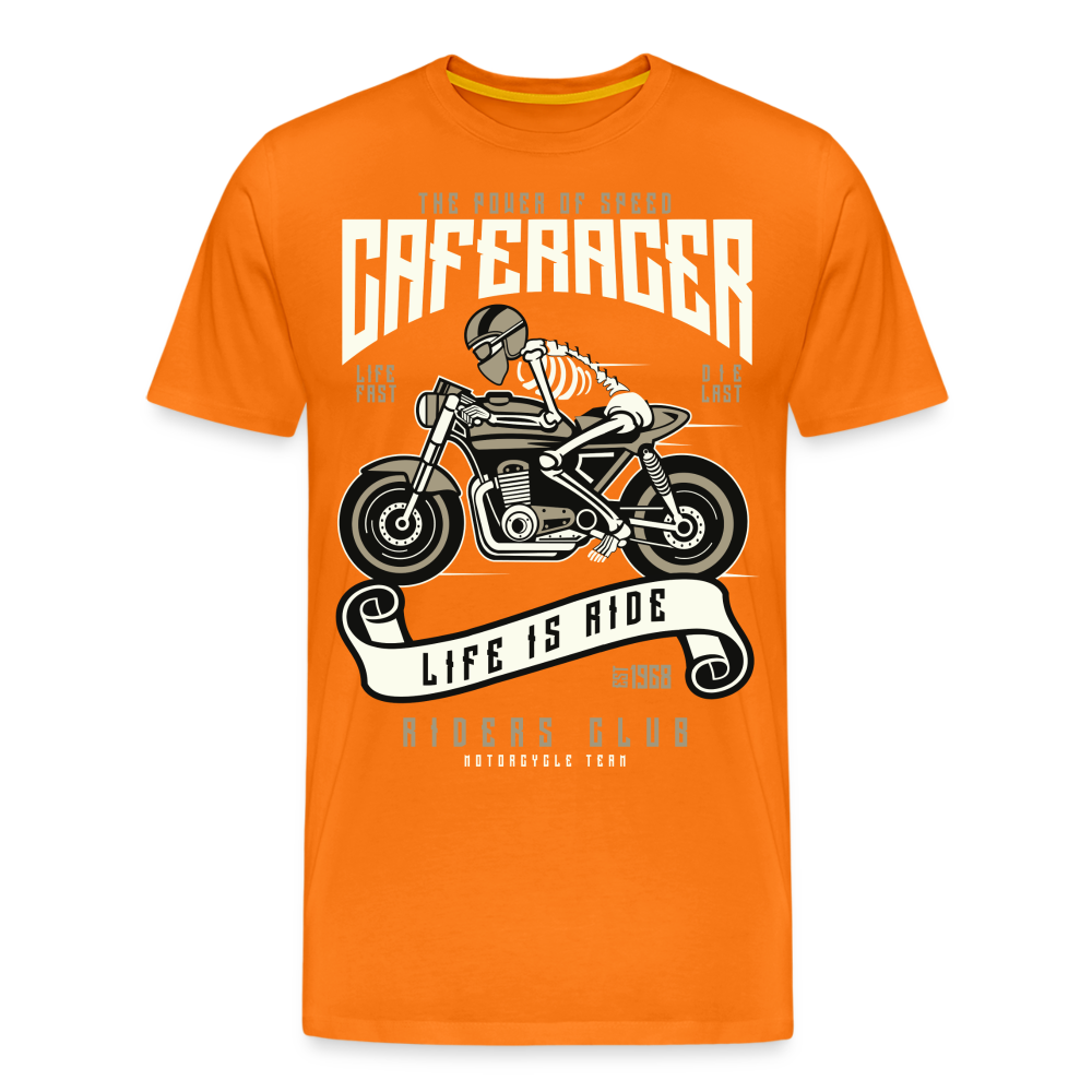 Männer Premium T-Shirt - Motorrad - Design - Orange