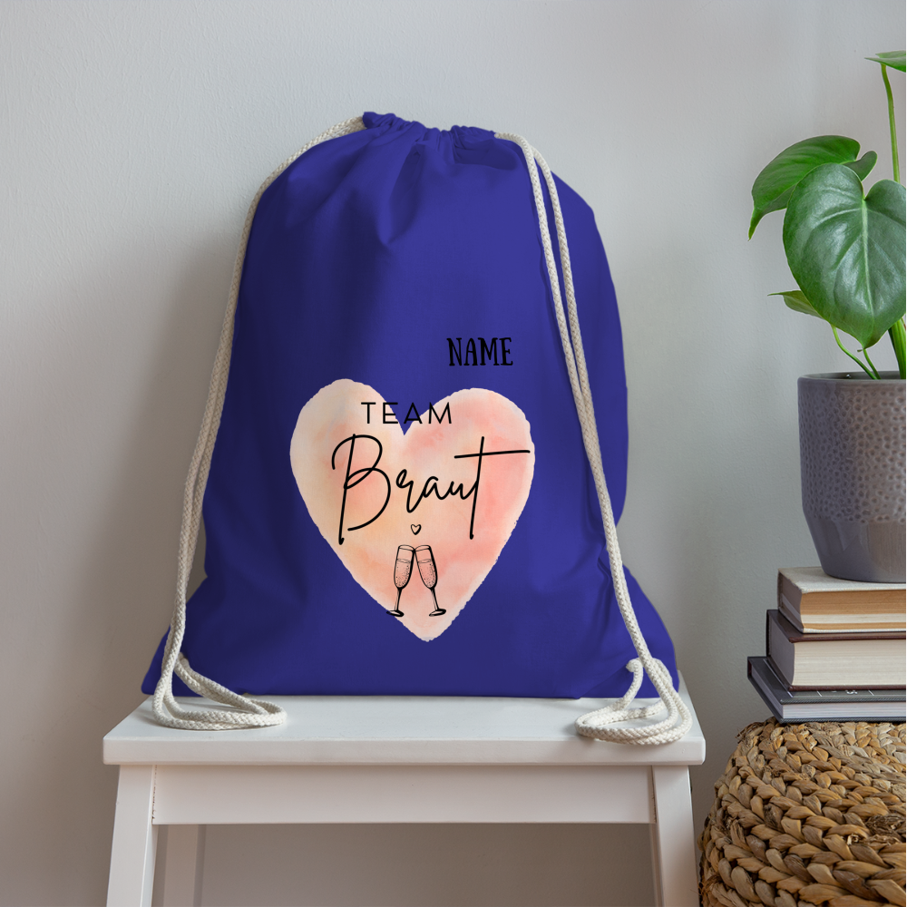 JGA Rucksack Team Braut - personalisierbar - Königsblau