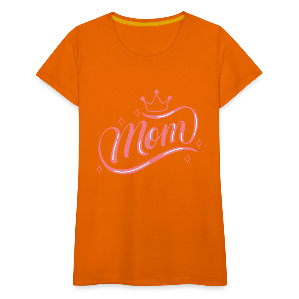 Frauen Premium T-Shirt - mom Design - Orange
