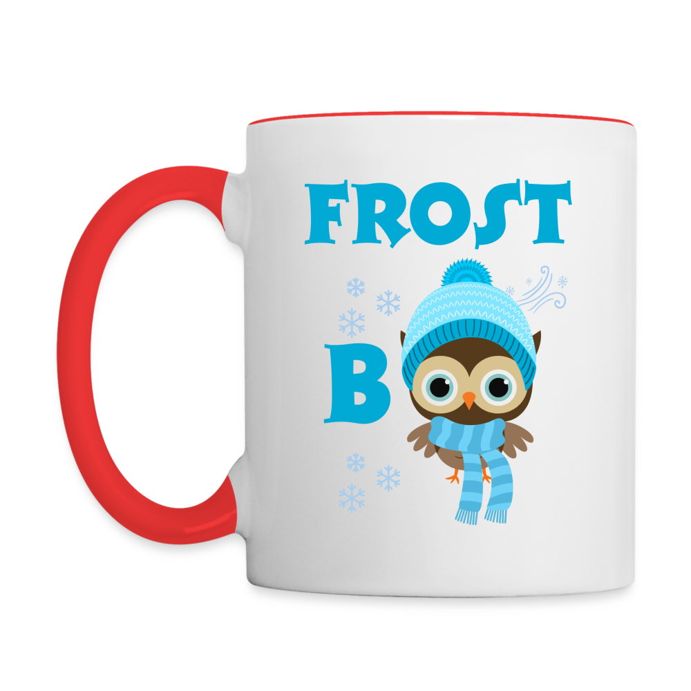 Tasse zweifarbig - Frost Beule beidseitig - Weiß/Rot