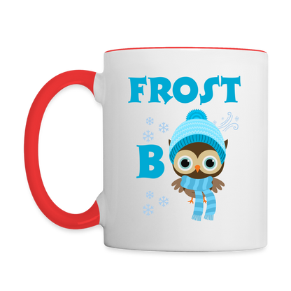 Tasse zweifarbig - Frost Beule beidseitig - Weiß/Rot